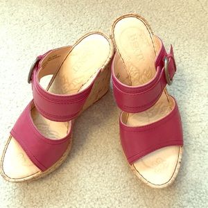Born slip on strap wedge sandals